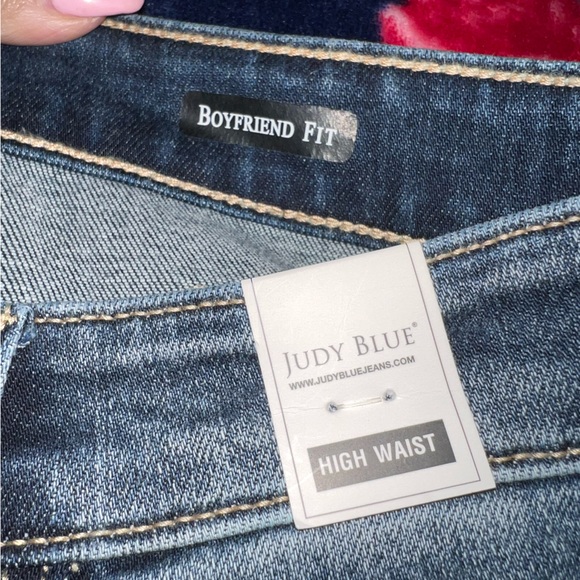 NWT JUDY BLUE High Rise Distressed Boyfriend Fit Jeans - Picture 11 of 13